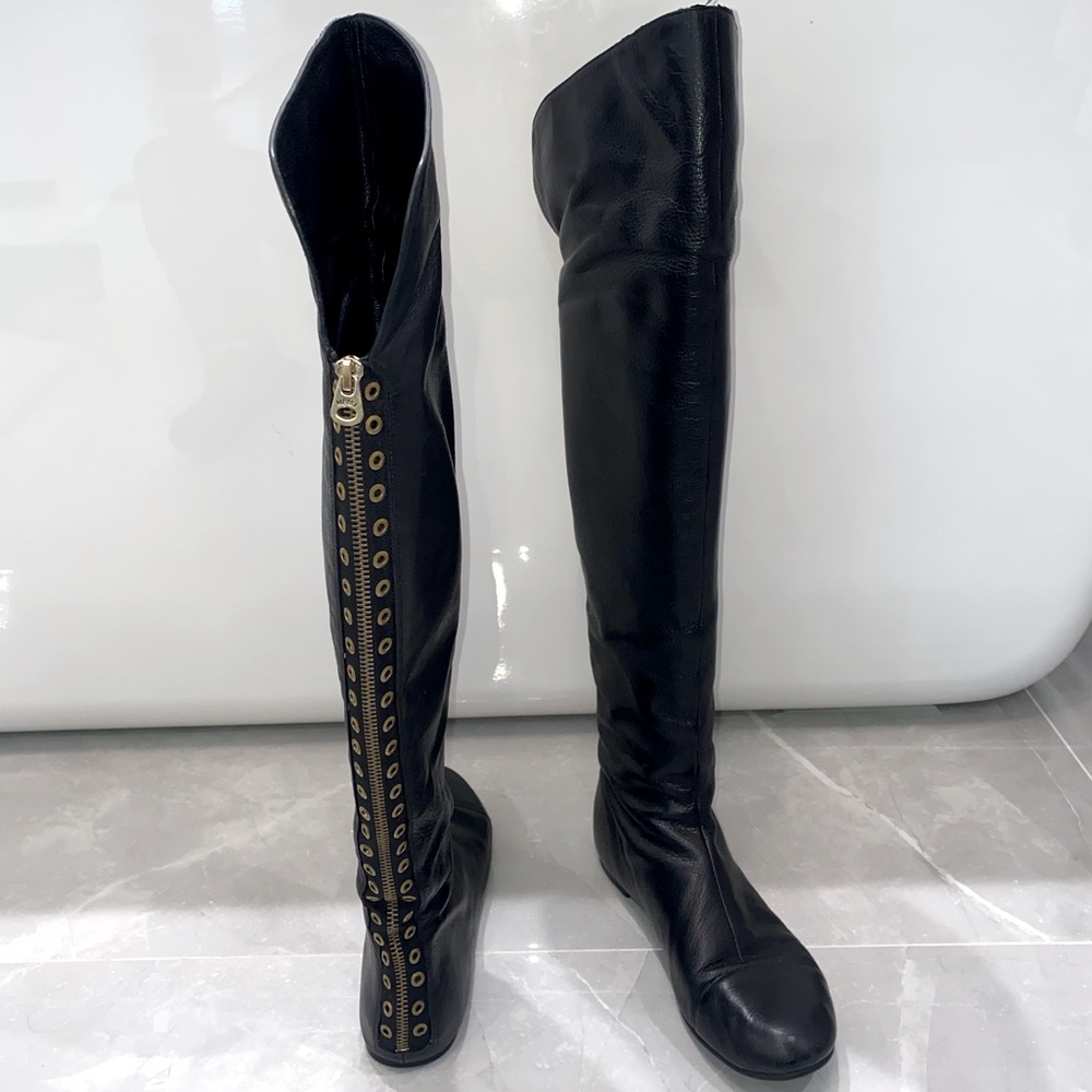 Marc by Marc Jacobs Black Gold Tall Over-the-knee Boots 37.5